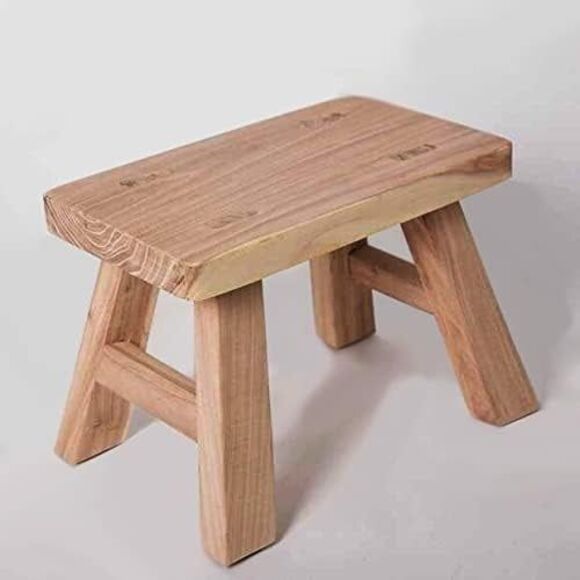 Unfinished Natural Wood Step Stool Footstool 11 inch for Kids Adults - Picture 5 of 7